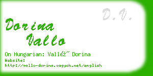 dorina vallo business card